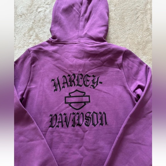 Harley-Davidson Women’s Pullover Hooded‎ Sweater Knit Purple Size Small NWT - Picture 6 of 10